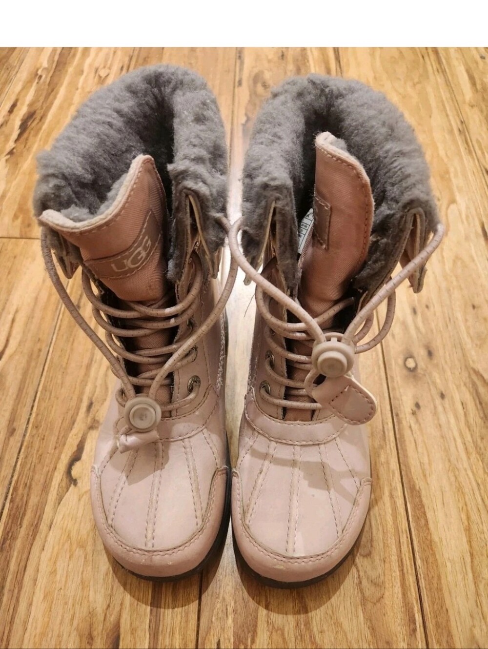 UGG Light Pink Waterproof RAIN & SNOW Boots Girla Size 1
